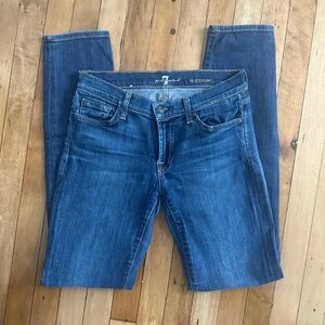 7 for all Mankind low rise skinny jeans